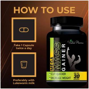 visalak pharma Mega Mass Gainer for Fast Weight & Muscle Gain Capsules