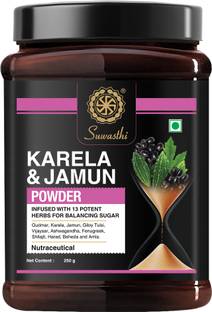 SUWASTHI Karela Jamun Powder With 11 Potent Herbs Helps Regulate Sugar Management