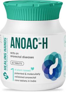 Healing Hands Anoac-H Tablet Patented Advanced Piles & Fissure Relief - Pain Bleeding Swelling