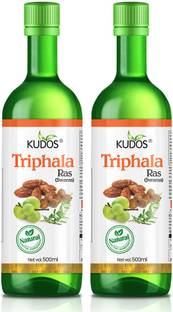 KUDOS Triphala Ras 500 ml (Pack of 2) | Ayurvedic Triphala Juice