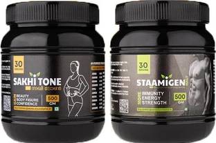 ALPHA AYURVEDA STAAMIGEN MALT 500 GM & SAKHI TONE 500 GM