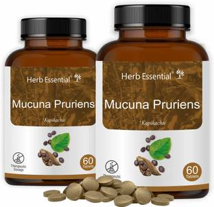 Herb Essential Mucuna Pruriens Tablet |Kapikachu, 60 Tablets (Pack of 2)