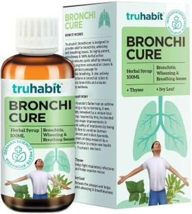 TruHabit Bronchicure Herbal Lung Detox with Ivy,Thyme- AYUSH Certified Lung Syrup (100ml)