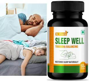 Dr Vitasta Sleep Well capsule for Tridosa balancing,Improve Sleep quality,for Sound sleep