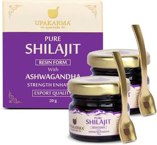 UPAKARMA Pure Shilajit Resin with Ashwagandha to Boost Performance, Power, and Stamina