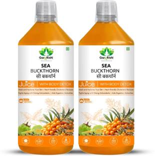GargRishi Sea Buckthorn Juice Ayurvedic Herbal Detox Tonic with Vitamin C & Omega 3,6,7,9