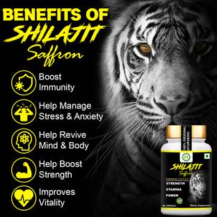 PROPKAR AYURVEDA SHILAJIT SAFFRON AYURVEDIC 60VEG CAPSULES PACK OF 1 MONTH
