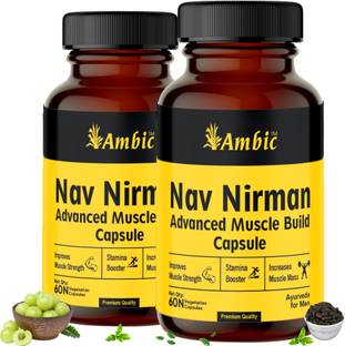AMBIC Nav Nirman Advanced Muscle Build Capsule For Muscle Gain and Bone Strength