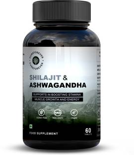 CureForever Pure Himalayan Shilajit Capsules Ashwagandha (60 Tablets)