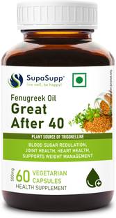 Sri Sri Tattva SupaSupp Fenugreek Oil Capsules, 60 Vegetarian Capsules | 500mg
