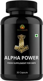 HerbShanti Alpha Power Capsule for Men Food Supplements with Tribulus Terrestris, Asphaltum