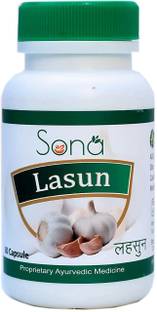 SONA HEALTH CARE Organic Garlic Lasuna Capsule - 60 Capsule (Pack of 1)