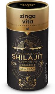 Zingavita Himalayan Shilajit Sticks with Honey & Saffron for Energy, 30 Count