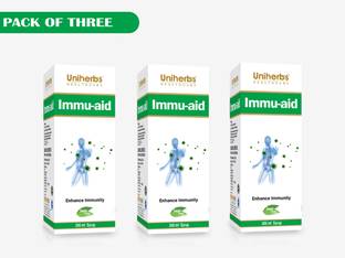 Uniherbs Immu Aid Immunity Booster Syrup | Prevent Infections, Cough and Cold pack of 3