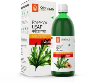 Krishna's Herbal & Ayurveda Papaya Leaf Juice | Enhances Liver Health | Helps to Increase Platelets Count