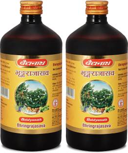 Baidyanath Bhringrajasava |Helps to relieve cold, cough and bronchitis|Reduces hair fall and premature greying|450 ml-2 Pack