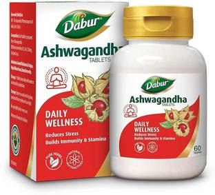 Dabur Ashwagandha Tab Ashwagandha Tablets (60 Tablet) For help calm the brain