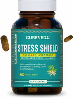 Cureveda Stress Shield - for stress support & fatigue - pack of 1