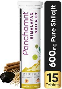 Panchamrit 600mg Pure Shilajit Effervescent Tablets With Ashwagandha| Boost Stamina Tablets