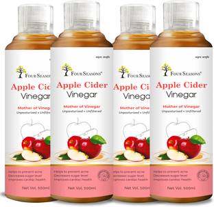 Four Seasons Apple Cider Vinegar with Mother of Vinegar - Raw - Unrefined - Unpasturised