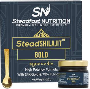 Steadfast NUTRITION SteadSHILAJIT Gold Ayurvedic High Potency Formula 24k Gold & 75% Fulvic Acid 20g