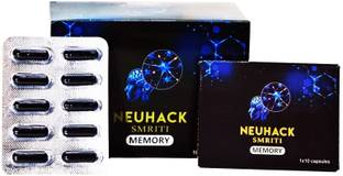 Neuhack Smriti Brain Memory Booster capsules | Ayurvedic Nootropics Supplement