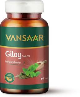 VANSAAR Giloy Tablets|Supports immune health|Good for digestion, 100% Pure - 60 Tabs