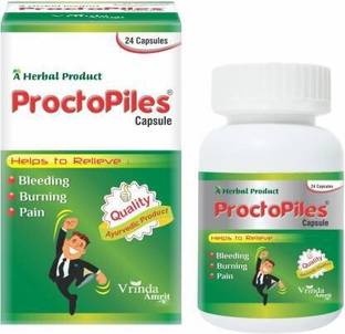 VRINDA AMRIT Proctopiles Capsules - Piles Capsules - Piles Treatment - PilesAway Capsules