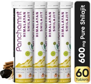 Panchamrit 600mg Pure Shilajit Effervescent Tablets With Ashwagandha| Boost Stamina Tablets
