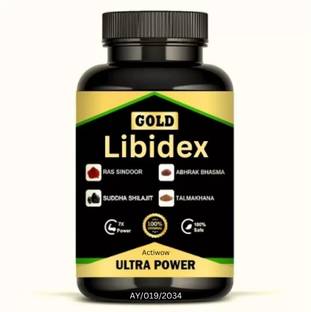 ACTIWOW 24k Gold Libidex Capsules Men Erolabs - Ayurvedic Medicine to Boost Stamina A1