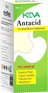 KEVA Antacid Acidity & Gas Relief Gel Mint Syrup Liquid (200 ml) Pack of 1