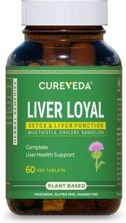Cureveda Liver Detox Support Supplement with Milk Thistle Extract for Improve Metabolism