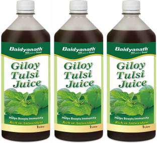 Baidyanath Giloy Tulsi Juice - 1 Ltr (Pack of 3)