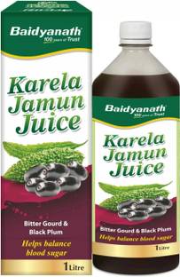 Baidyanath Karela Jamun Juice 1L | Natural Remedy For Blood Sugar Management |Helps in Reducing the Bad Cholesterol Levels & Improves overall Health and Wellness