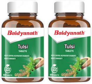 Baidyanath Tulsi Tablets – Pure Herbs | Respiratory Health Booster | Boosts Immunity | Relieves Cough and Cold | 120 TB