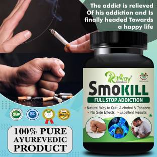 Riffway Smokill Capsules HELPS TO QUIT ALCOHOL, SMOKING AND TOBACCO 100%HEBAL ZERO SIDE EFFECTS