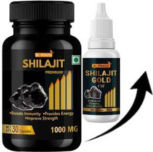 Dr Vitasta Ayurvedic Shilajit capsule & Oil combo for Stamina,Endurance and Strength