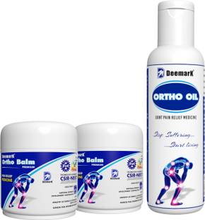 DEEMARK Ortho Balm & Oil Combo - Joint & Muscles Pain, Cramps (Balm 50Grm*2+Oil 100ml)
