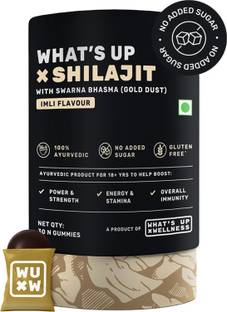 What's Up Wellness Shilajit Resin Gummies with 24K Gold Dust | Improve Stamina & Immunity