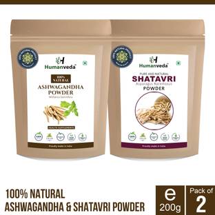 Humanveda Natural Ashwagandha and Shatavari Powder - 200g