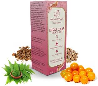 Go Ayurveda Dhanvantri Derm Care Oil Roll On To Improves Skin Health | Reduces Itching and Rashes |