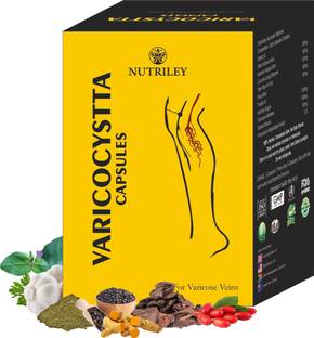 NUTRILEY Varicocystta Varicose Veins Capsules for Legs Pain, Joint & Ankle Pain Relief