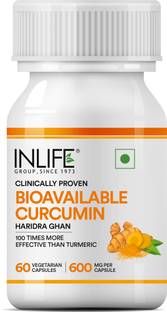 INLIFE Bioavailable Curcumin, Organic Ingredient 600mg - 60 Vegetarian Capsules