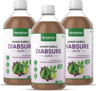 Herbal max Diabsure Juice Helps Manage Blood Sugar | Karela, Jamun & Natural Herbs