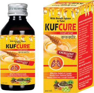 Kadcure Ayurvedic Kufcure cough syrup for wet & dry Cough with tulsi,honey,adusa | 100ml