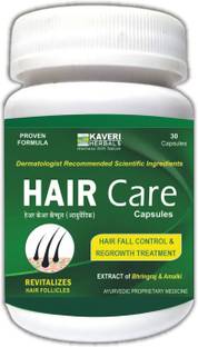KAVERI HERBALS HairCare Capsule for Hair fall, Regrowth, Premature greying, Strong Hair 30 Cap