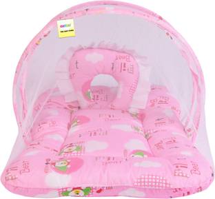 Kwitchy New Born Baby Mosquito Net Bed with Cushioned Pillow