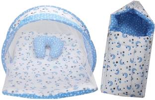 Fareto Born Baby Combo of Bed with Net & Carry Bag(0-6 Months) standard crib