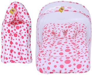 Fareto Baby Mattress with Mosquito Net & Sleeping Bag Combo 0-6 Months standard crib