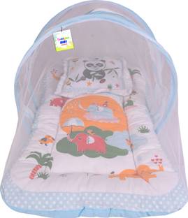 Toddylon New Born Baby Printed & Luxury Mosquito Net Bed Standard Crib